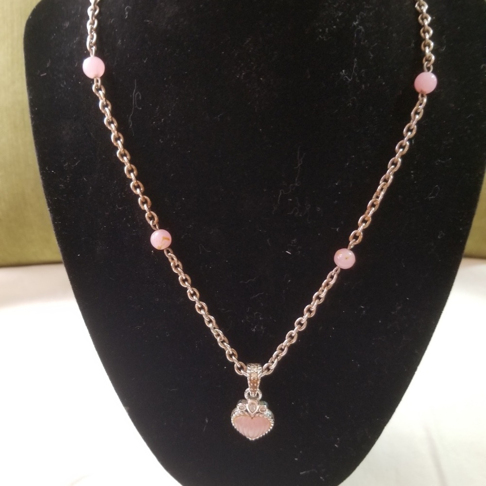 Judith Ripka Pink Heart Necklace